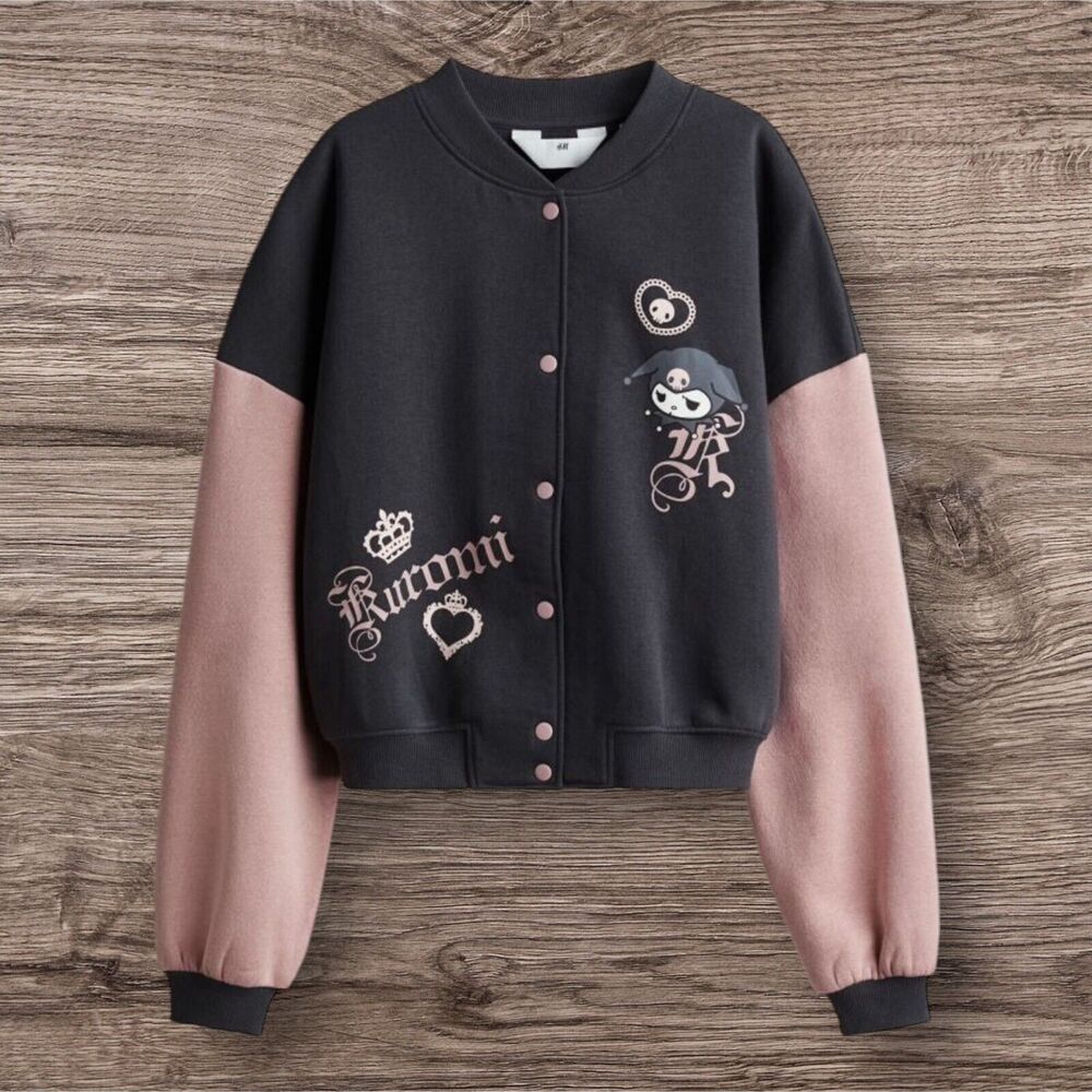 Kuromi Girls Baseball Jacket - Size 8/10 (8-10Y)